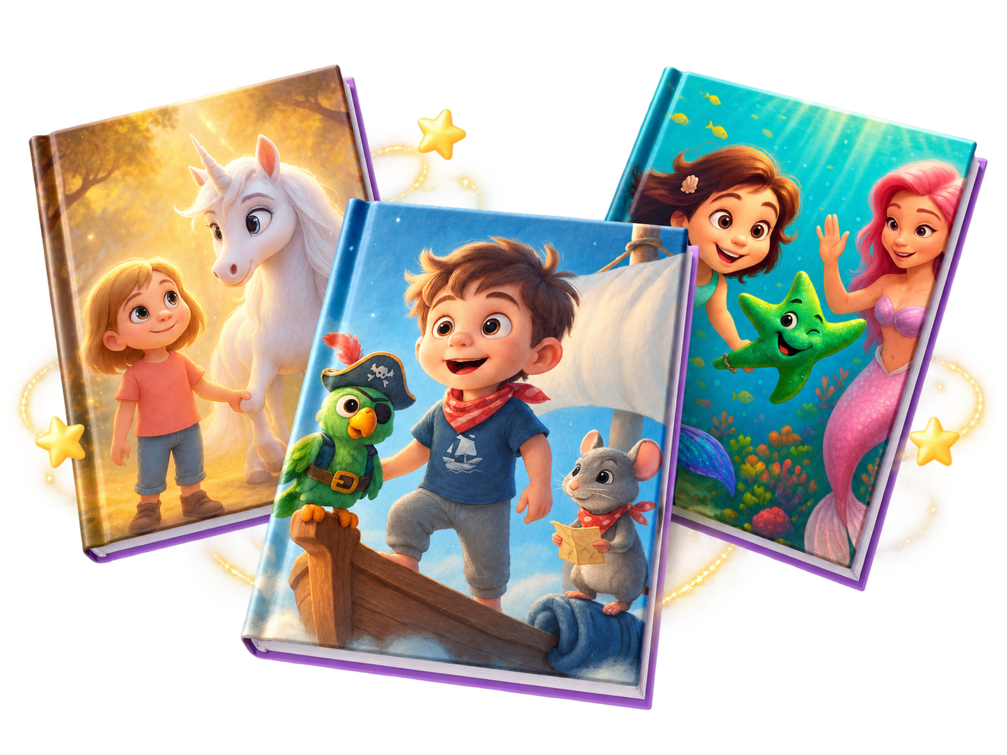 Auswahl personalisierter Kinderbücher von Little Dreamtales
